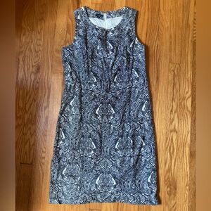 Talbots Black and White paisley Dress 🖤🤍🖤🤍